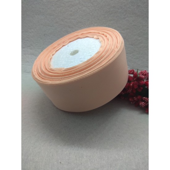 ОПТ Лента репсовая 4 см*20 ярдов, цв. персиковый